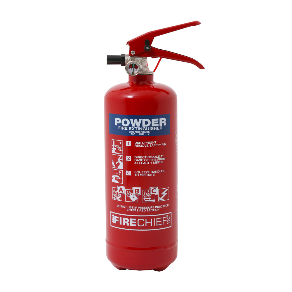 Firechief 2kg Powder Extinguisher (Man date 2021) - Fire Depot Clearance